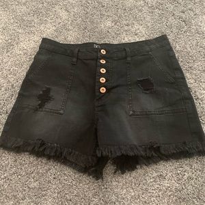 Black Jean shorts
